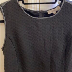 Loft quilted dress with faux leather detail